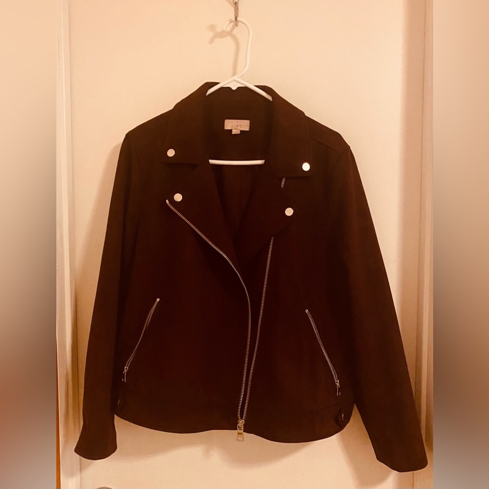 Maroon suede jacket (XL petite) from Loft